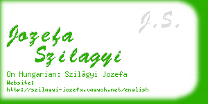 jozefa szilagyi business card